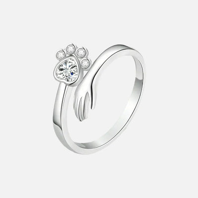 Adjustable Ring Hand and Paw Print Design