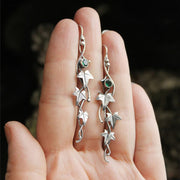 Blue Crystal Elf Earrings