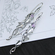 Blue Crystal Elf Earrings