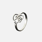 Paw & Heart Ring for Pet Lovers