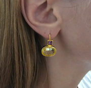 Vintage Green Gold Earrings