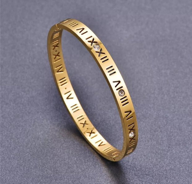 Roman Numeral Titanium Bracelet