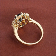 Shiny Sapphire Gold Ring