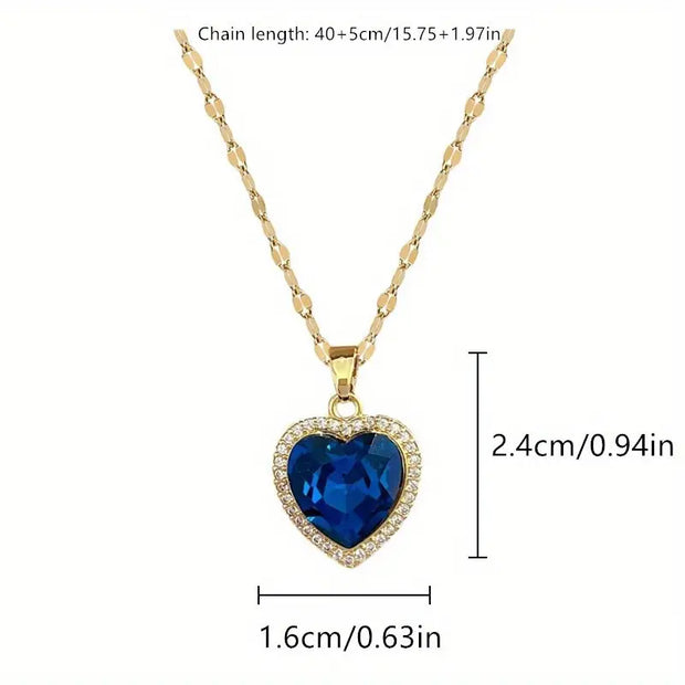 Gold Sapphire Necklace