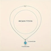 Chic Blue Stone Necklace