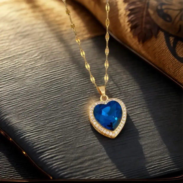 Gold Sapphire Necklace