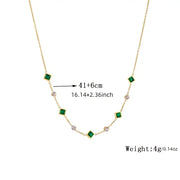 Elegant green Gemstone Necklace