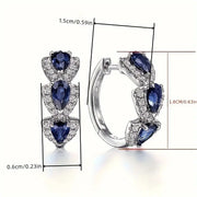 Silver Sapphire Earrings