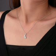 Hug Pendant Necklace with Earrings