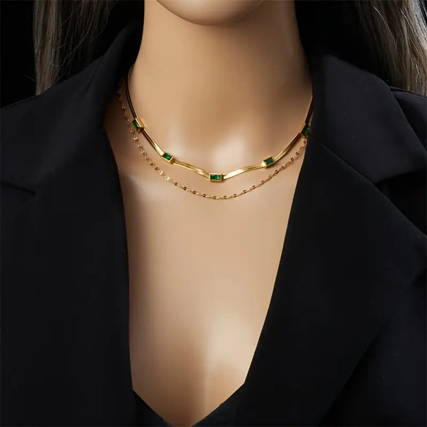 Double-Layer Retro Gold Necklace