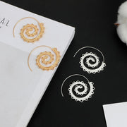 Gold & Silver Spiral Earrings