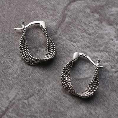 Luxe Asymmetrical Silver Earrings