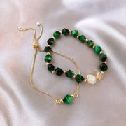 Elegant green bracelet set