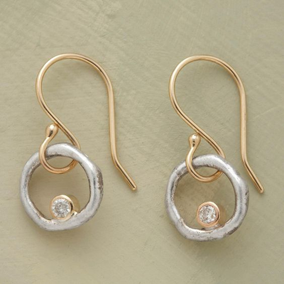 Retro Gold & Silver Earrings