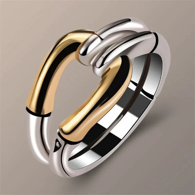 Exclusive Vintage Knot Ring in Gold and Silver