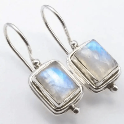 Lustre - Square Moonstone Earrings