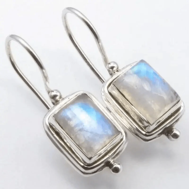 Lustre - Square Moonstone Earrings