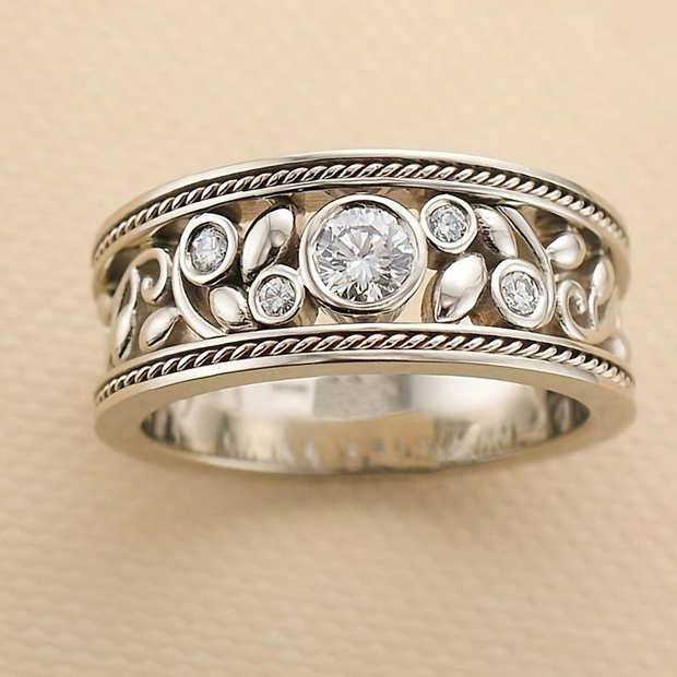 Charm - Silver & Zirconia Ring