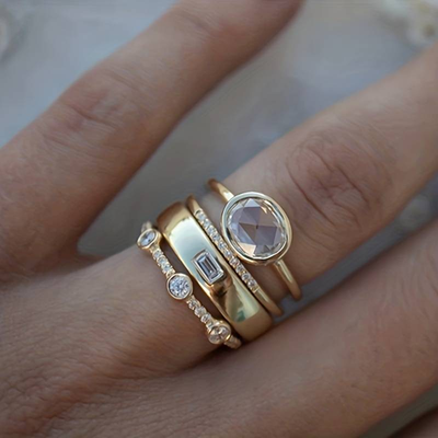 Radiance - Vintage Gold Ring Set