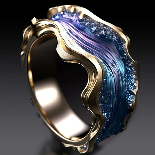 Classic Golden Wave Ring