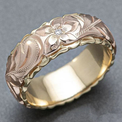 Timeless Rose Blossom Gold Ring