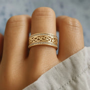 Bright Hollow Gold Ring