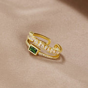 Pine - Layered Crystal Ring