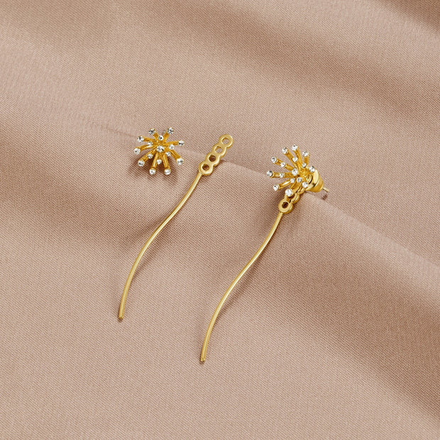 Wish Dandelion 18K Gold Earrings