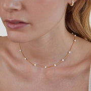 Pure Gold Pearl Necklace