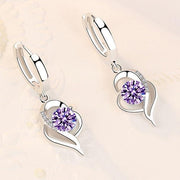Floral Silver Studs with Zirconia