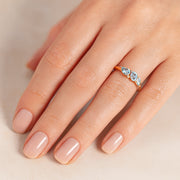 Chic Gold Vintage Blue Ring