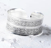 Silver Boho Cuff Bracelet